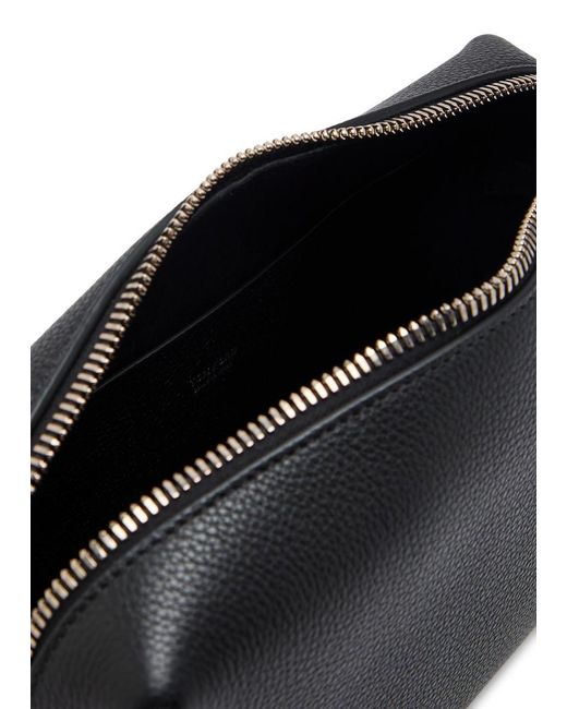 Tom Ford Black Grained Leather Camera Bag for men
