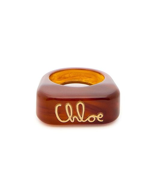 Chloé Orange The Chloé Plage Resin Ring