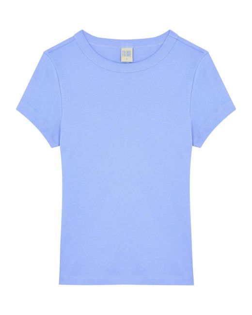 Flore Flore Blue Car Cotton T-Shirt