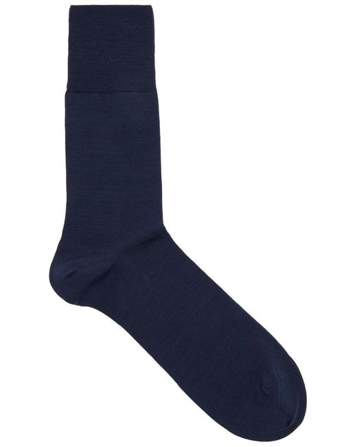 Falke Blue Airport Wool-blend Socks for men