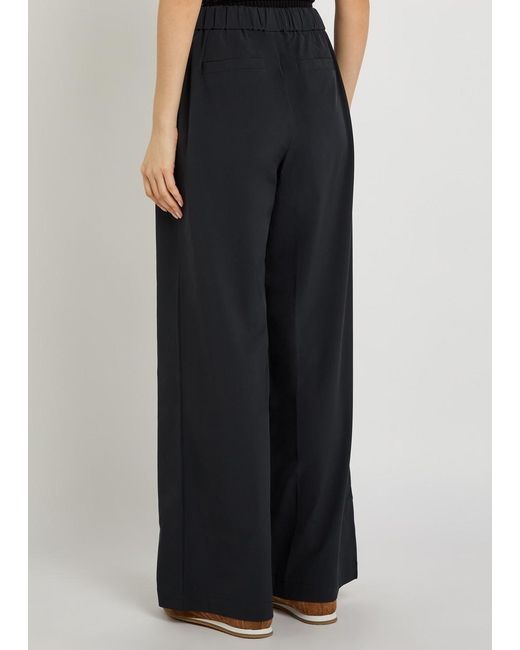 Varley Blue Kayson Wide-Leg 2.0 Stretch-Jersey Trousers