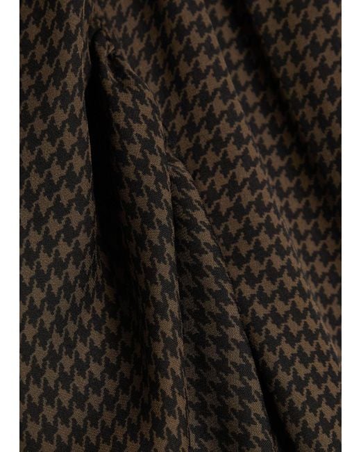 FRAME Black The Houndstooth Gillian Silk Top