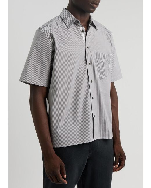 Rag & Bone Gray Dalton Striped Cotton-Blend Shirt for men