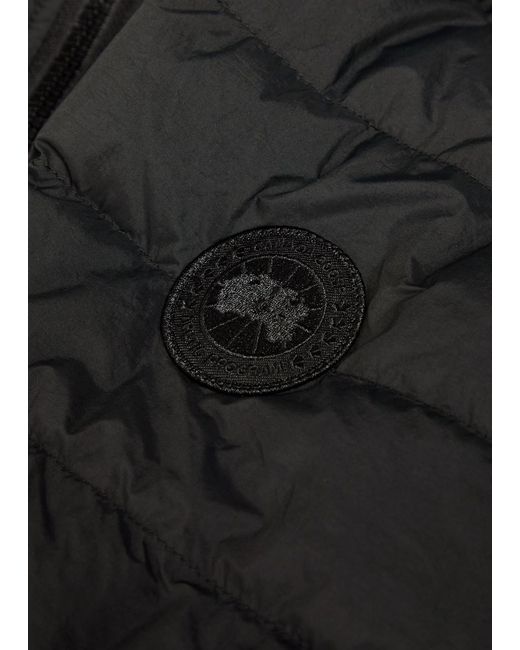 Canada Goose Black Crofton Hooded Enduraluxe Shell Jacket for men