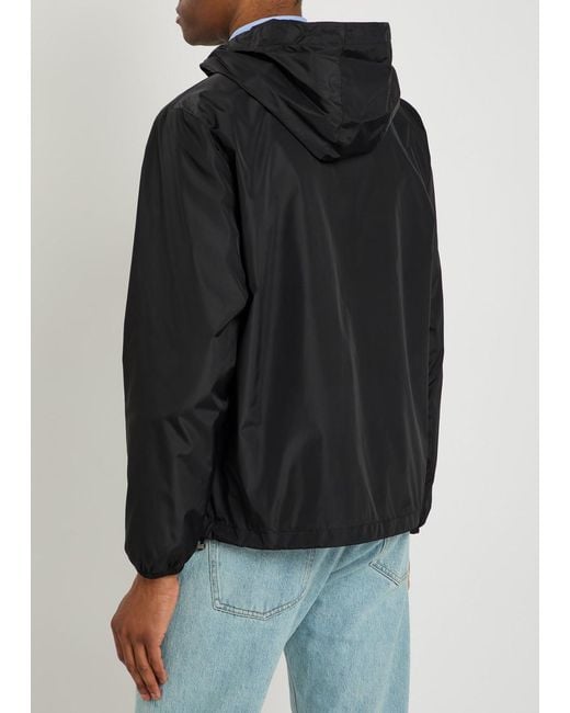 Valentino Garavani Black Hooded Shell Jacket for men