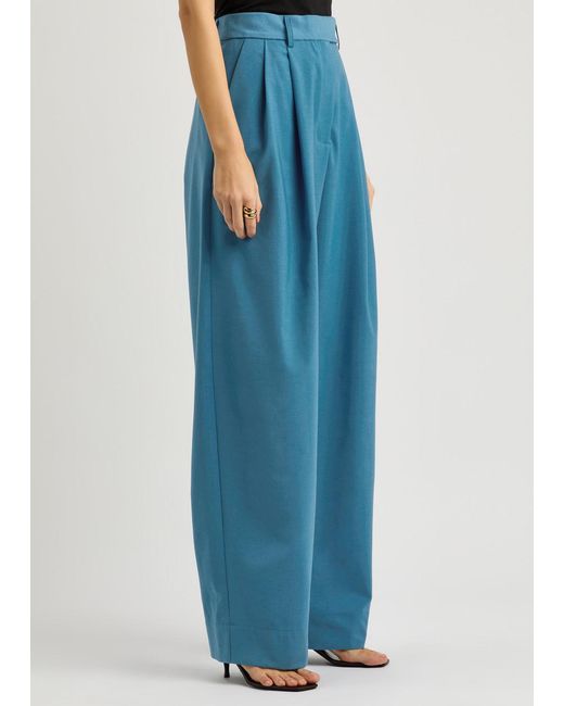 Esse Studios Blue Homme Wide-Leg Woven Trousers