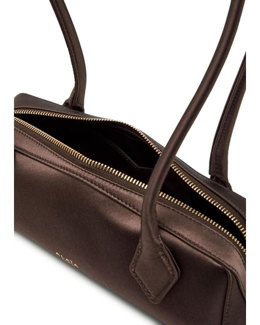 Alaïa Brown Le Teckle Small Satin Shoulder Bag