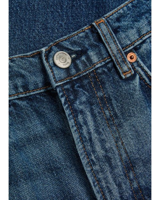 Reformation Blue Cary Wide-Leg Jeans