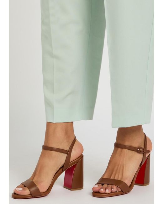 Christian Louboutin Brown Jane 85 Leather Sandals