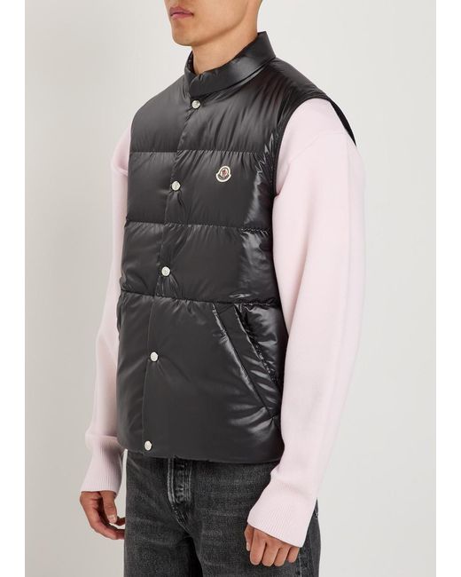 Moncler Black Restigo Quilted Shell Gilet for men