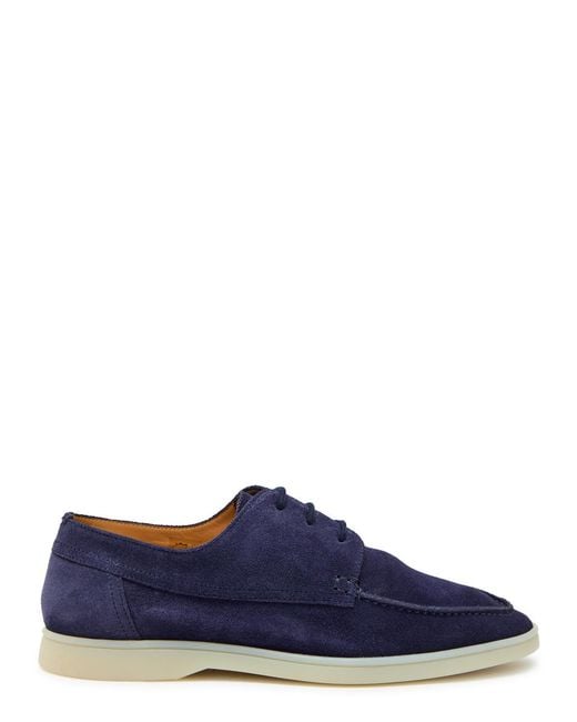 Aurélien Blue Boat Suede Loafers for men