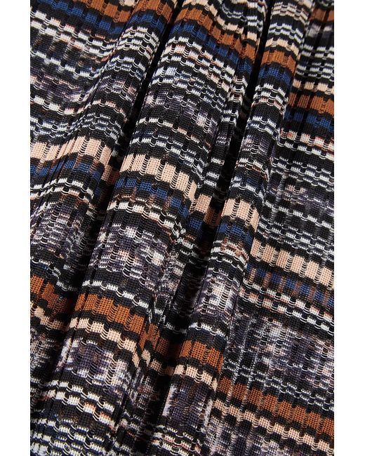 Missoni Gray Stripe Fine-knit Trousers
