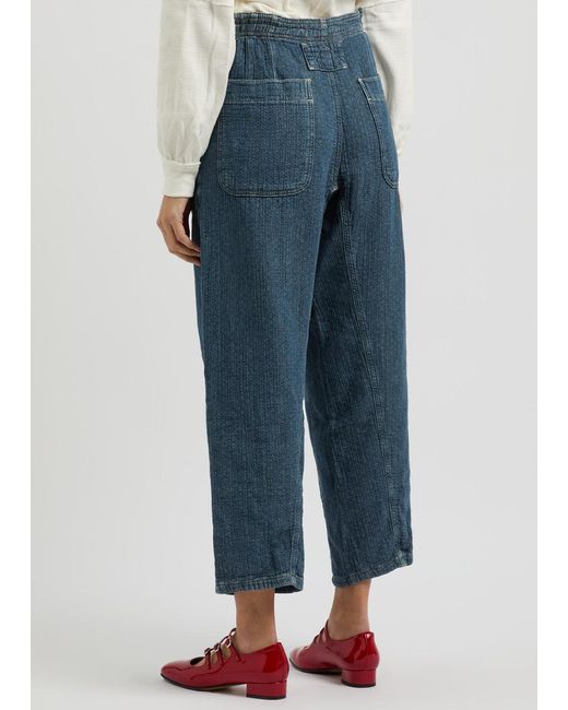 Free People Blue Midnight Voyage Harem Wide-Leg Jeans