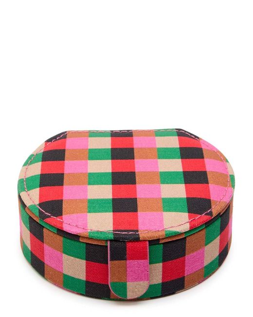 Daisy London Red Shrimps Checked Jewellery Box