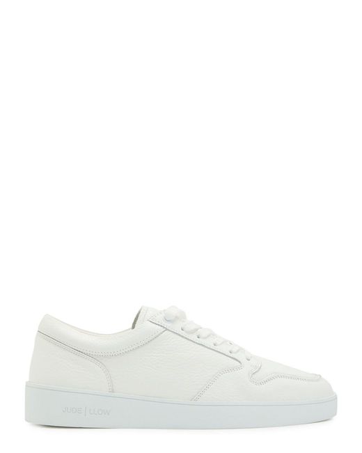 Jude Llow White Telier Panelled Grained Leather Sneakers for men