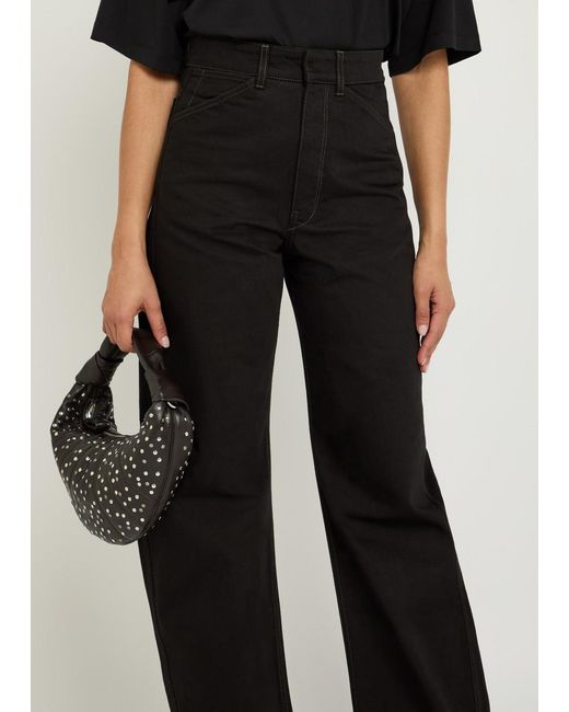 Lemaire Black Curved Barrel-Leg Jeans