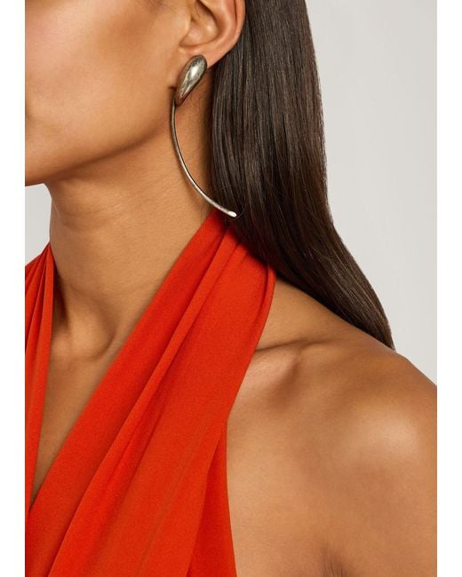 Khaite Metallic Cyclone Antique Palladium-Plated Drop Earrings