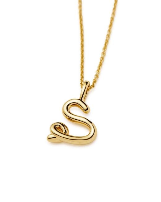 Missoma Metallic Initial S Mini 18Kt Vermeil Necklace