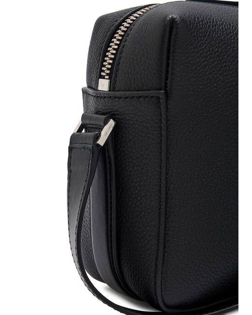 Tom Ford Black Grained Leather Camera Bag for men
