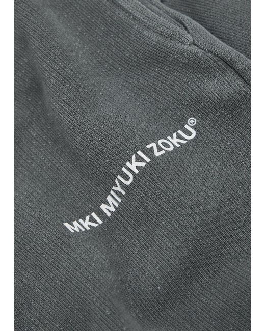 MKI Miyuki-Zoku Gray Uniform Logo-Print Cotton-Blend Shorts for men