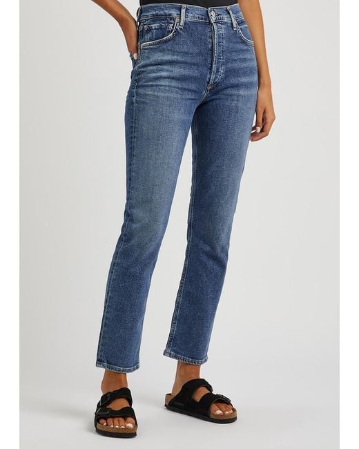 Citizens of Humanity Blue Charlotte Dark Straight-Leg Jeans