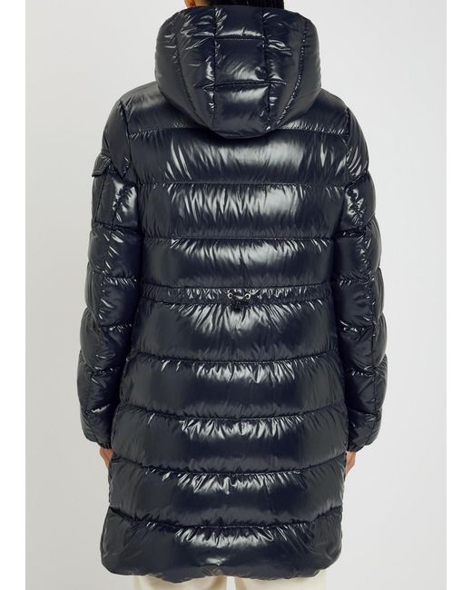 Moncler Blue Courcelles Glossed Shell Parka Coat
