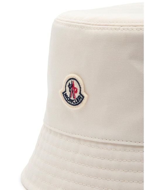 Moncler Natural Logo Twill Bucket Hat