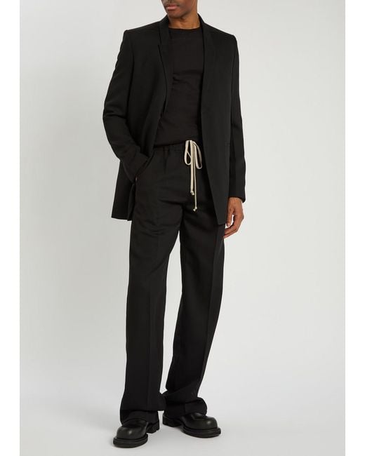 Rick Owens Black Concordian Wool Blazer for men