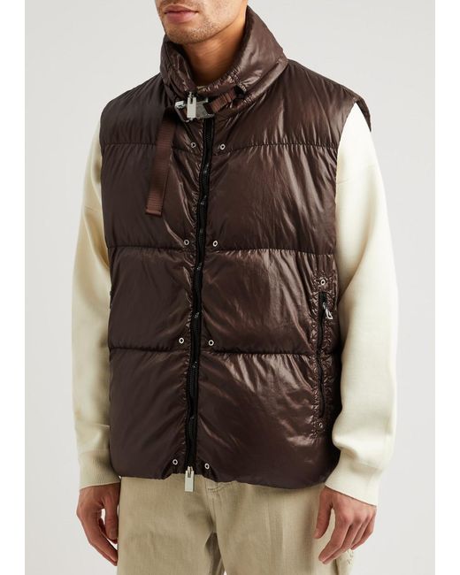 Moncler Genius Brown 6 1017 Alyx 9sm Islote Quilted Nylon Gilet for men