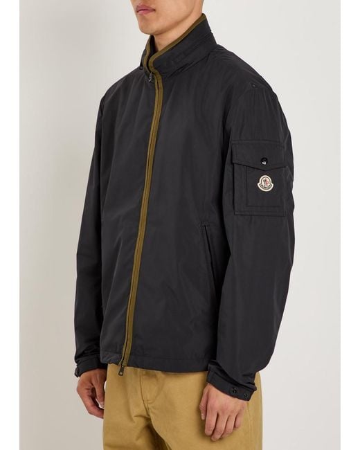 Moncler Black Sayan Hooded Shell Jacket for men