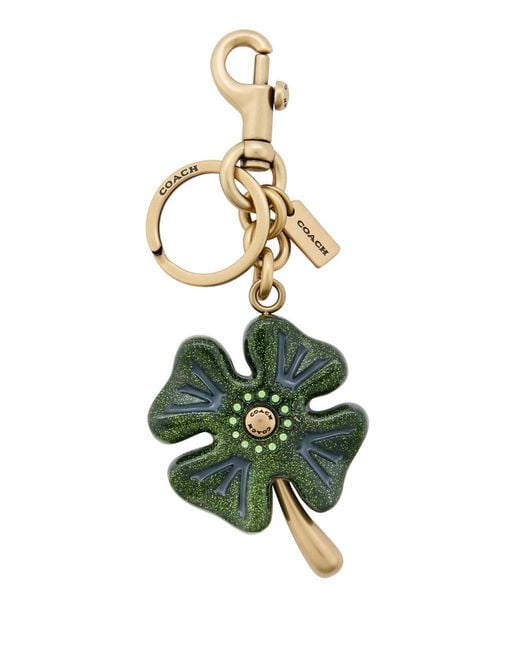 COACH Green Clover Bag Charm