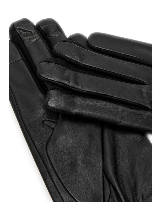 Handsome Stockholm Black Essentials Leather Gloves