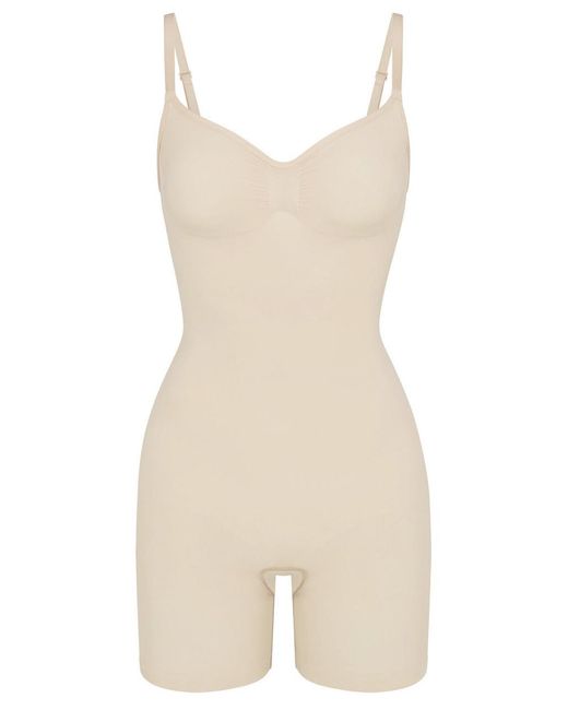 Skims Natural Seamless Sculpt Mid-Thigh Bodysuit