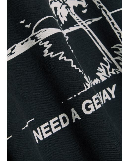 Rhude Black I Need A Getaway Printed Cotton Sweatshirt for men