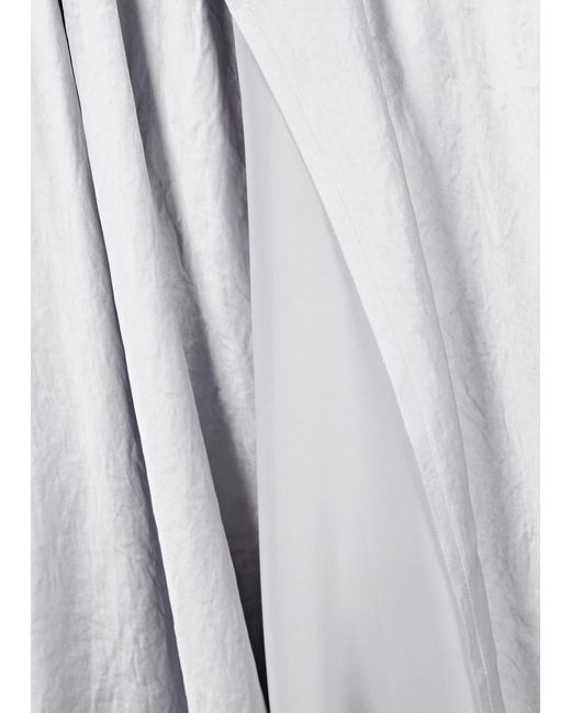 Vince White Panelled Satin Midi Skirt