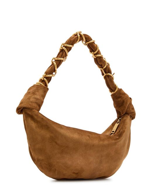 Saint Laurent Brown Suede Hobo Bag