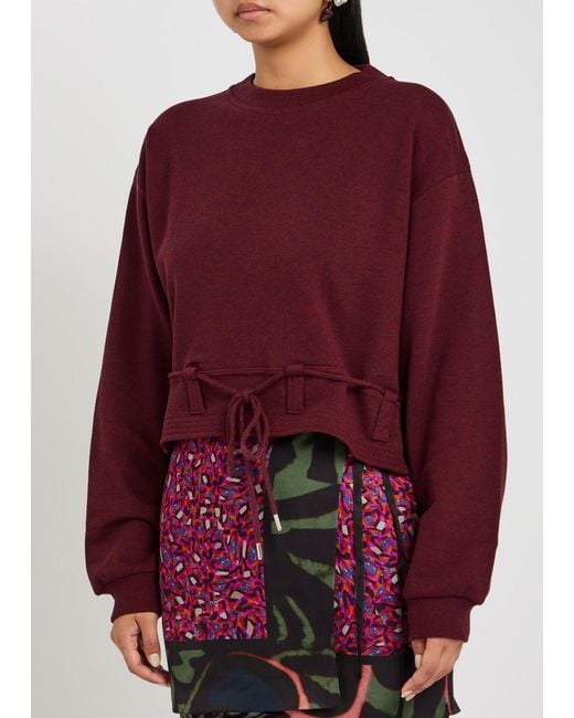 Dries Van Noten Purple Hasterfiela Drawstring Cotton Sweatshirt