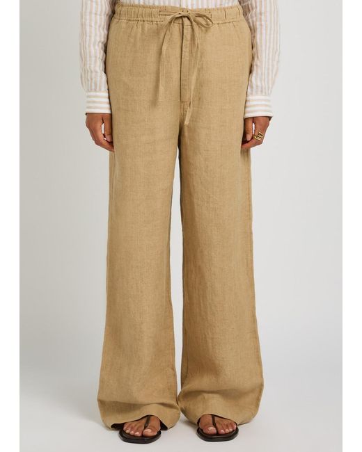 Polo Ralph Lauren Natural Wide-Leg Linen Trousers