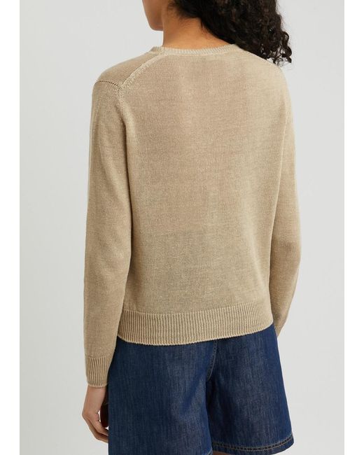 Weekend by Maxmara Natural Atzeco Knitted Linen Jumper