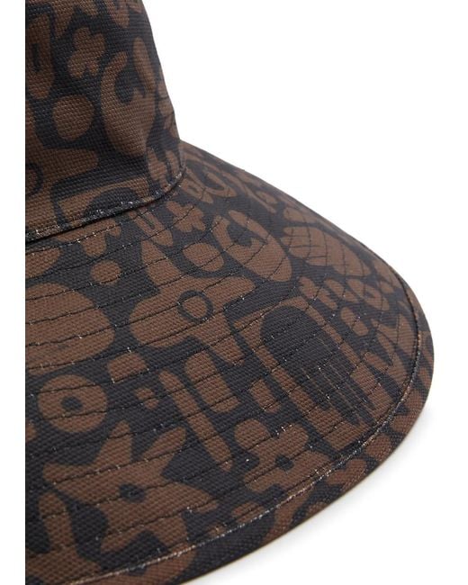 Lack of Color Brown Holiday Printed Canvas Bucket Hat