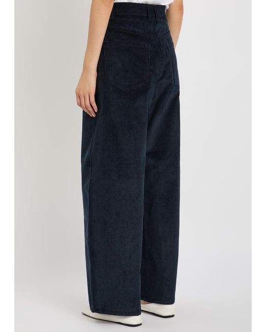 Rohe Blue Berber Barrel-Leg Corduroy Trousers