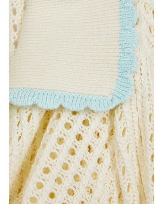 Kitri Natural Evie Crochet Cardigan