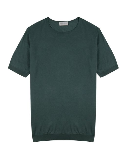 John Smedley Green Belden Cotton T-shirt for men
