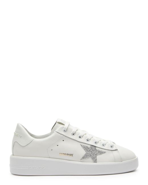 スニーカー Golden Deluxe Brand White Leather Pure New Sneakers Golden Goose Pure Star Swarovski-embellished Leather