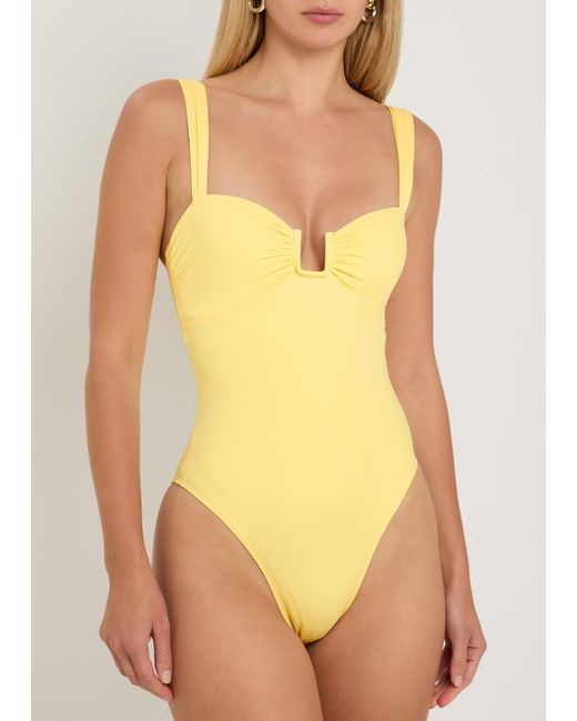 Away That Day Yellow Cannes Swimsuit