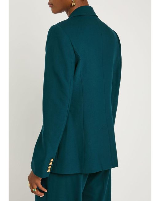 Zimmermann Green Rebellion Stretch-Wool Blazer