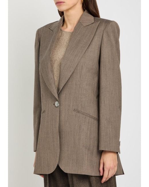 Emporio Armani Brown Wool-Blend Blazer