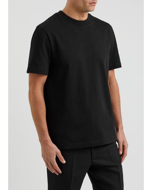 Helmut Lang Black Logo-Print Cotton T-Shirt for men