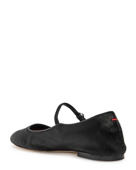 Aeyde Black Uma Pony Hair Mary Jane Flats