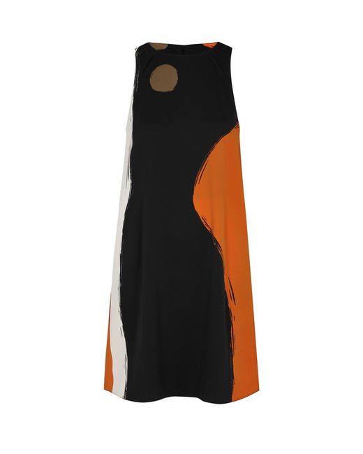 Marella Black Farad Printed Mini Dress